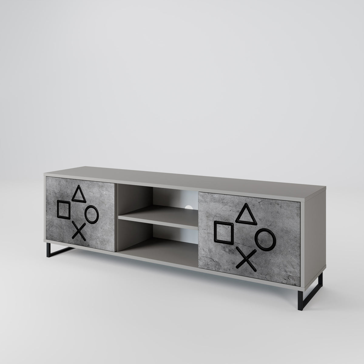 GAMER CHOICE Mueble de TV de 2 Puertas