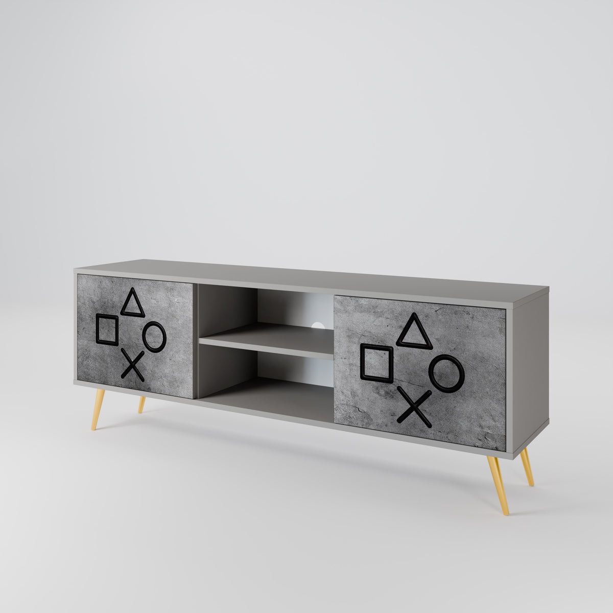 GAMER CHOICE Mueble de TV de 2 Puertas