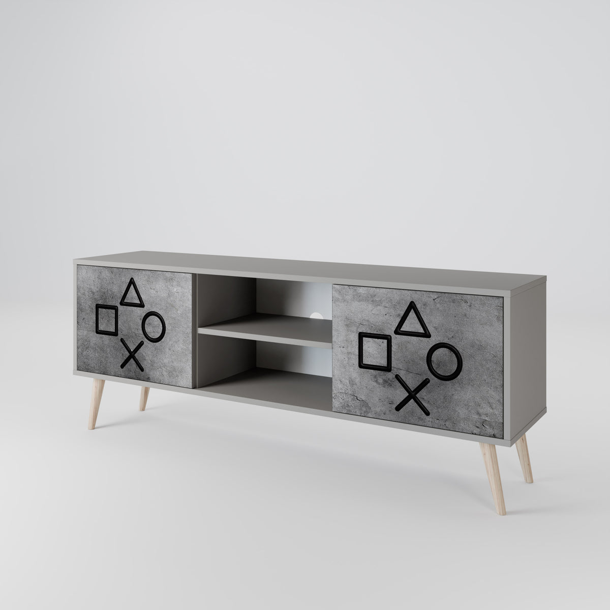 GAMER CHOICE Mueble de TV de 2 Puertas
