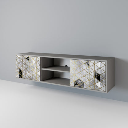 ASHEN ARIA Mueble de TV de 2 Puertas