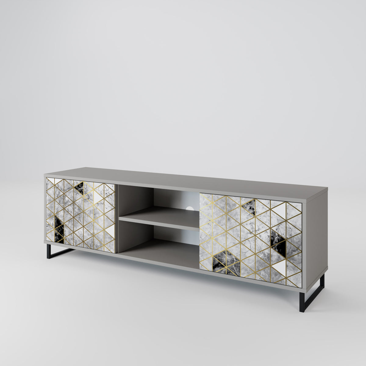ASHEN ARIA Mueble de TV de 2 Puertas