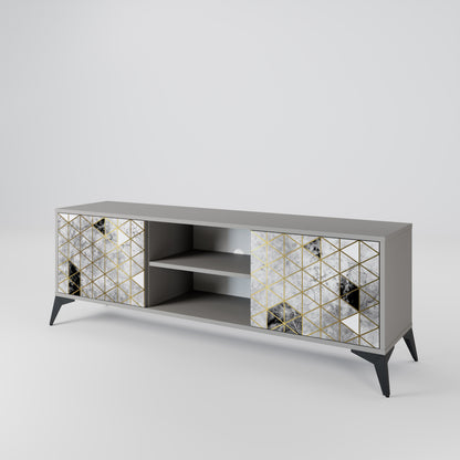 ASHEN ARIA Mueble de TV de 2 Puertas