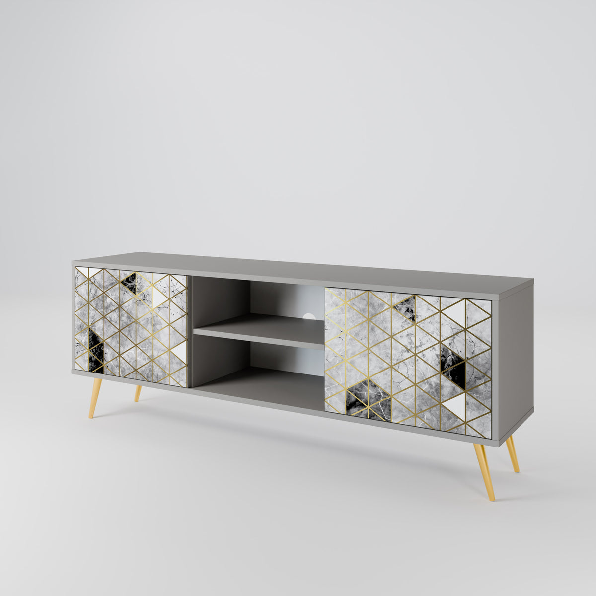 ASHEN ARIA Mueble de TV de 2 Puertas