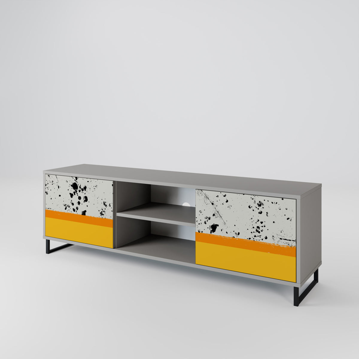 DYED BY ORANGE Mueble de TV de 2 Puertas
