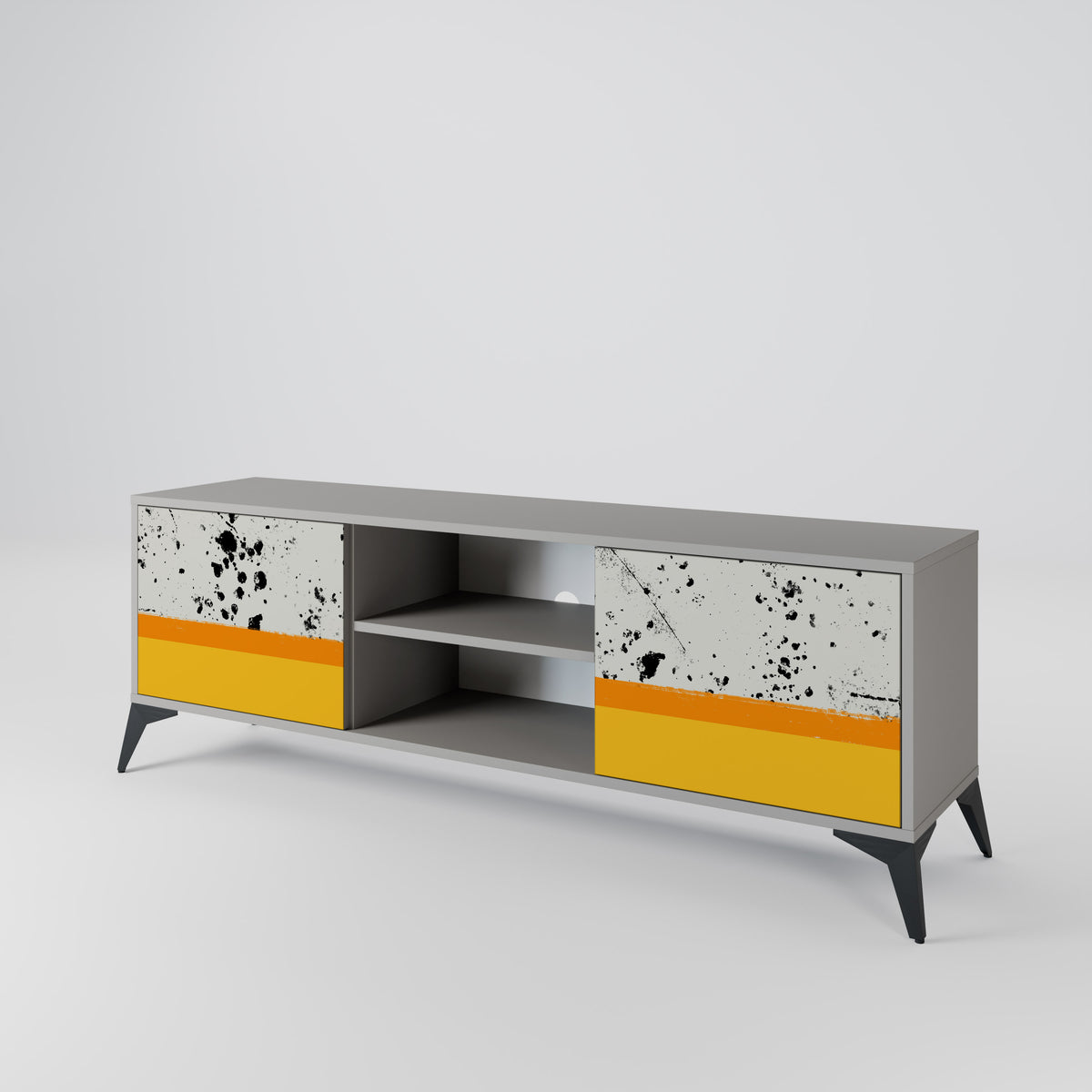 DYED BY ORANGE Mueble de TV de 2 Puertas