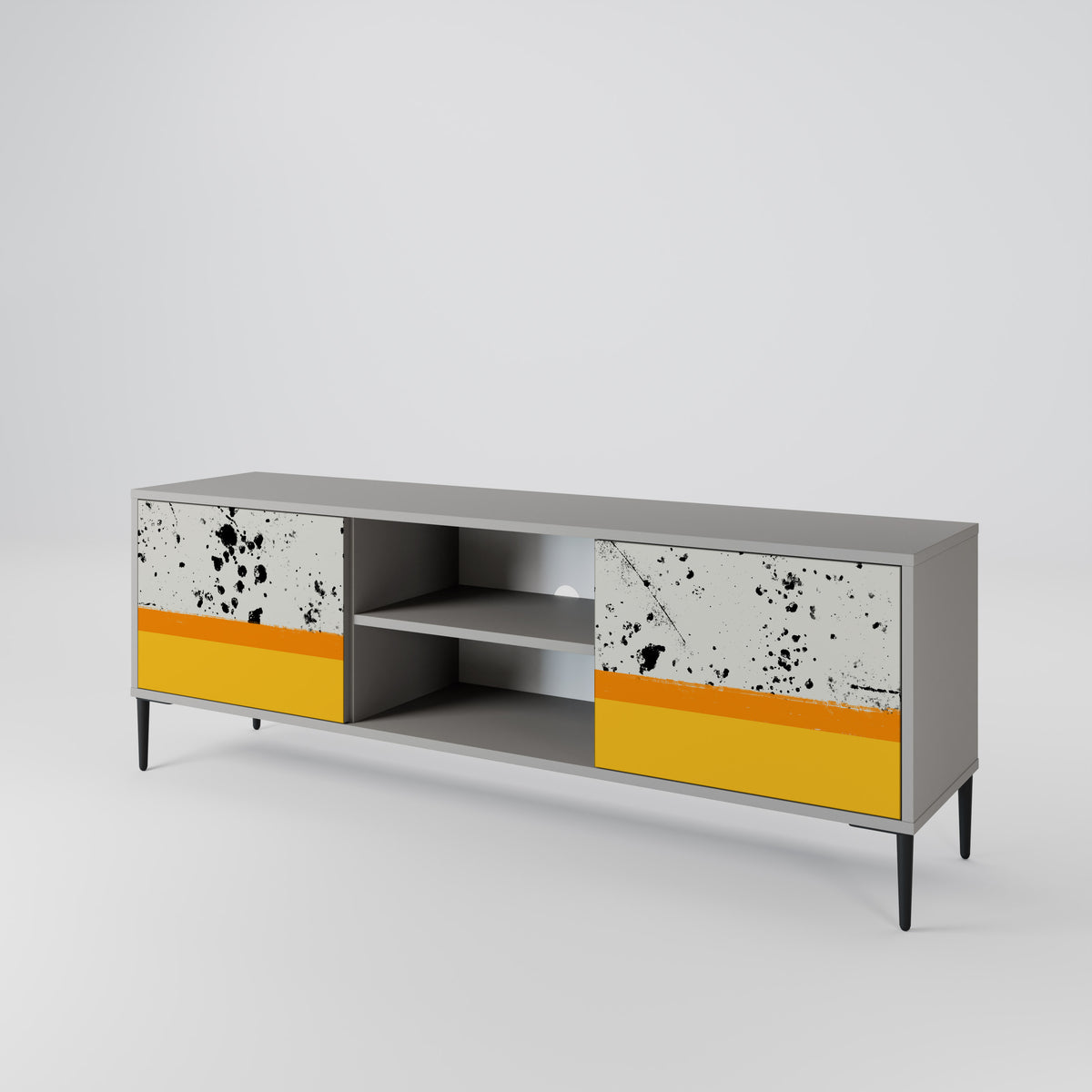 DYED BY ORANGE Mueble de TV de 2 Puertas
