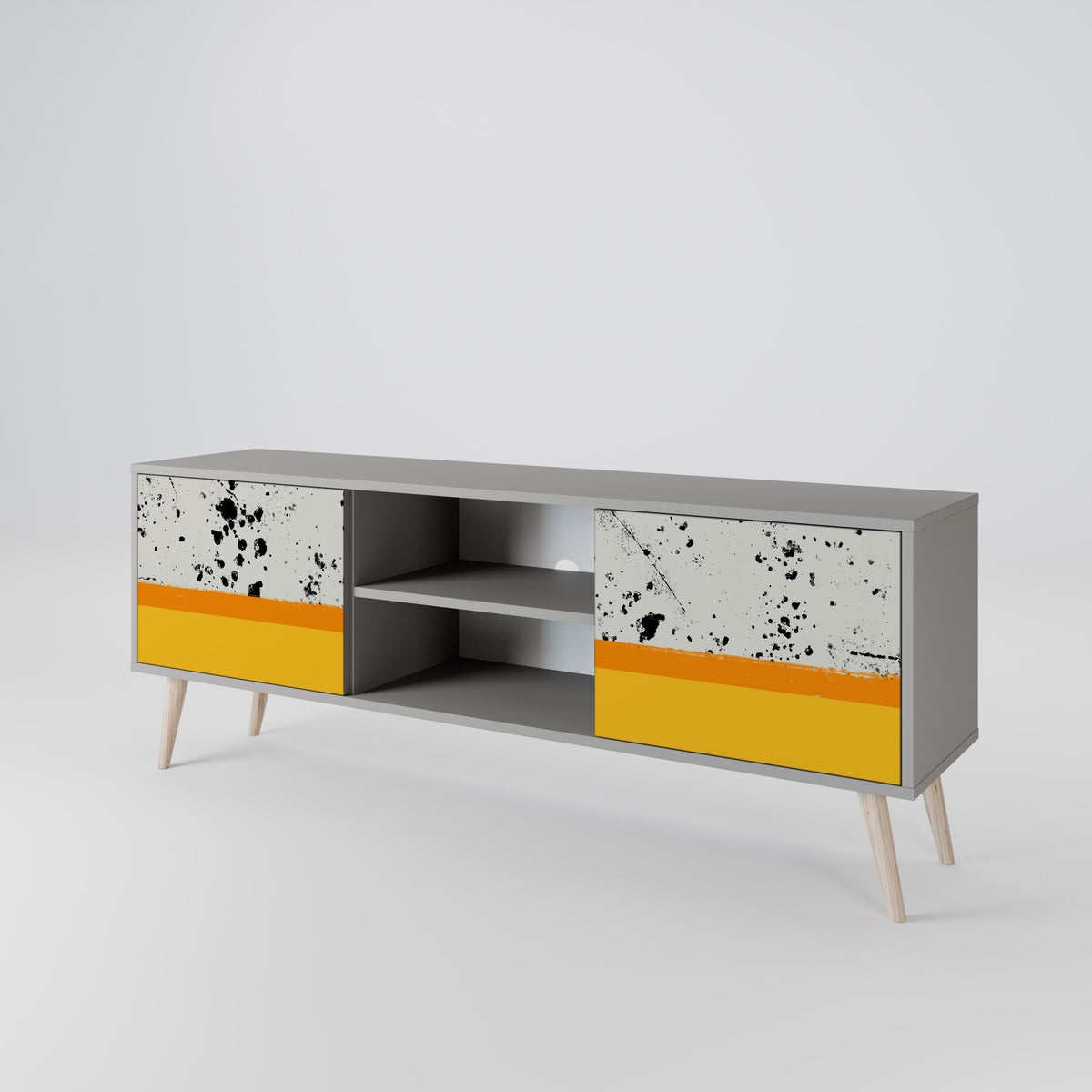 DYED BY ORANGE Mueble de TV de 2 Puertas