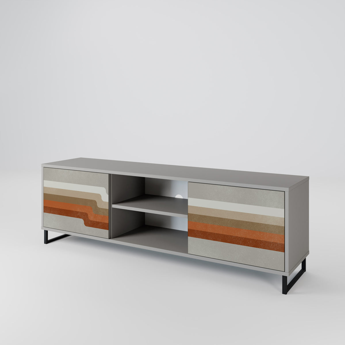 PECULIAR TRAIL Mueble de TV de 2 Puertas