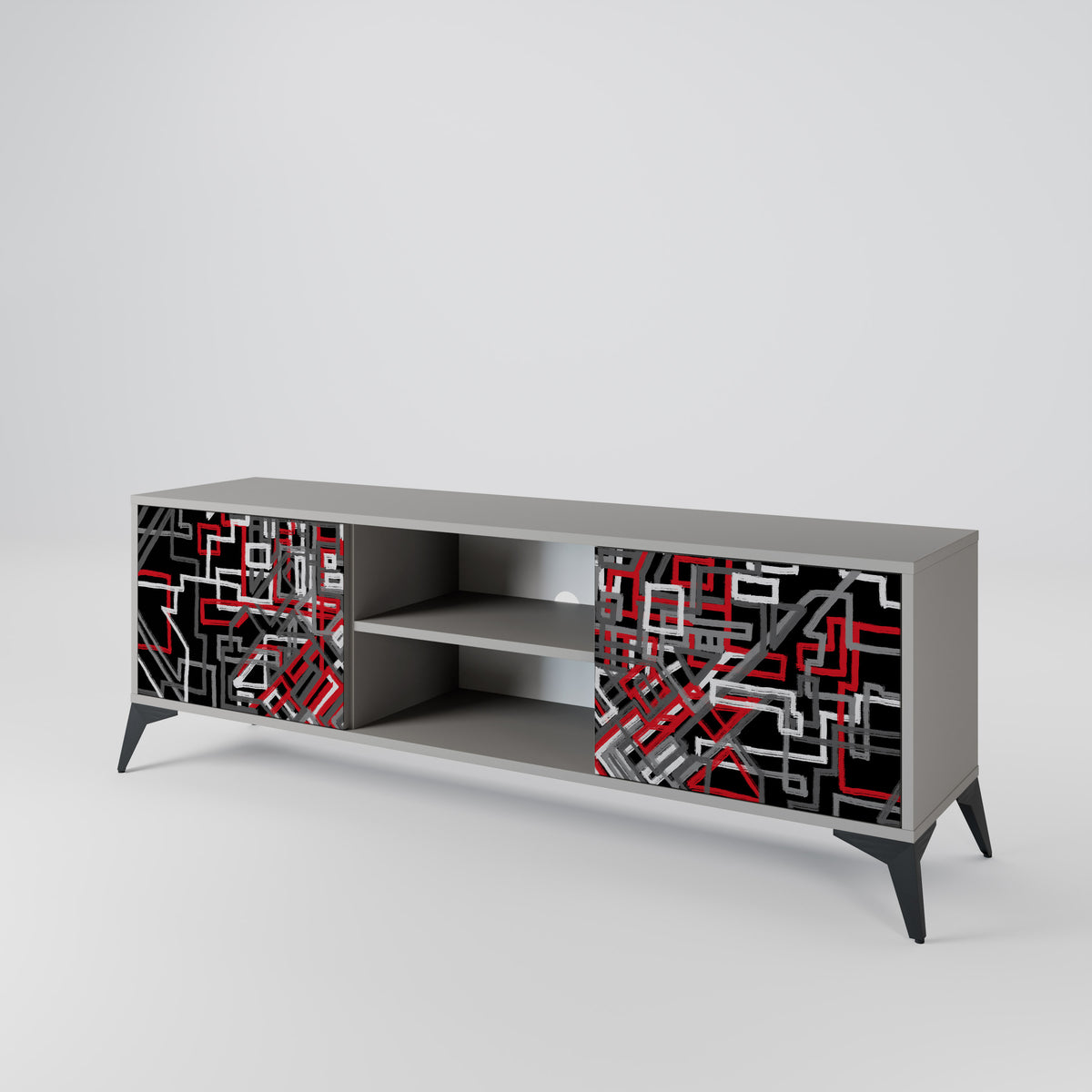 BROKEN LINES Mueble de TV de 2 Puertas