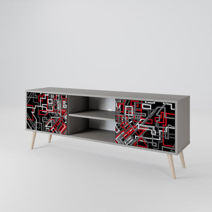 BROKEN LINES Mueble de TV de 2 Puertas