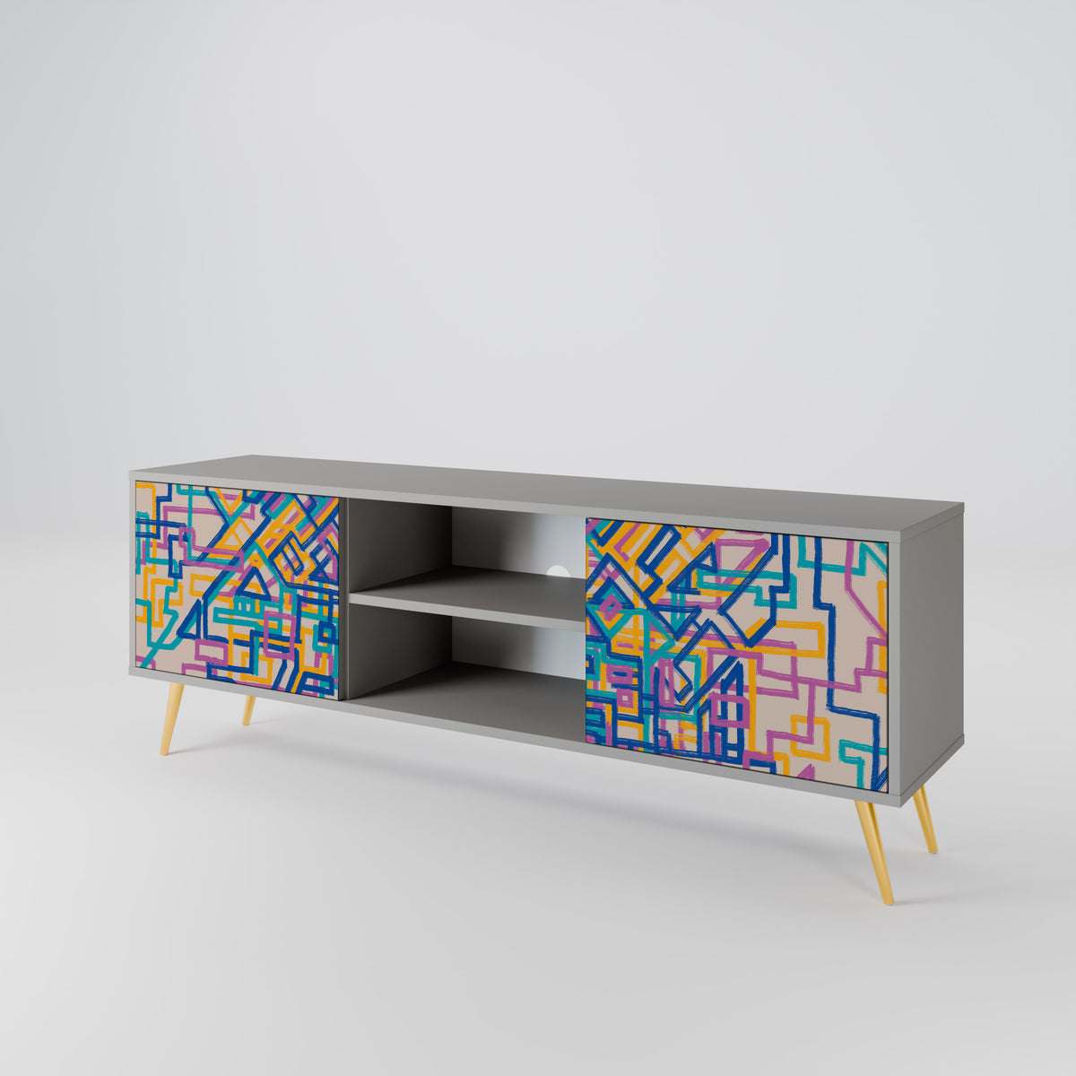 MEMORIES MAP Mueble de TV de 2 Puertas