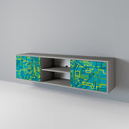 NOSTALGIC MEMORIES Mueble de TV de 2 Puertas en Acabado Gris