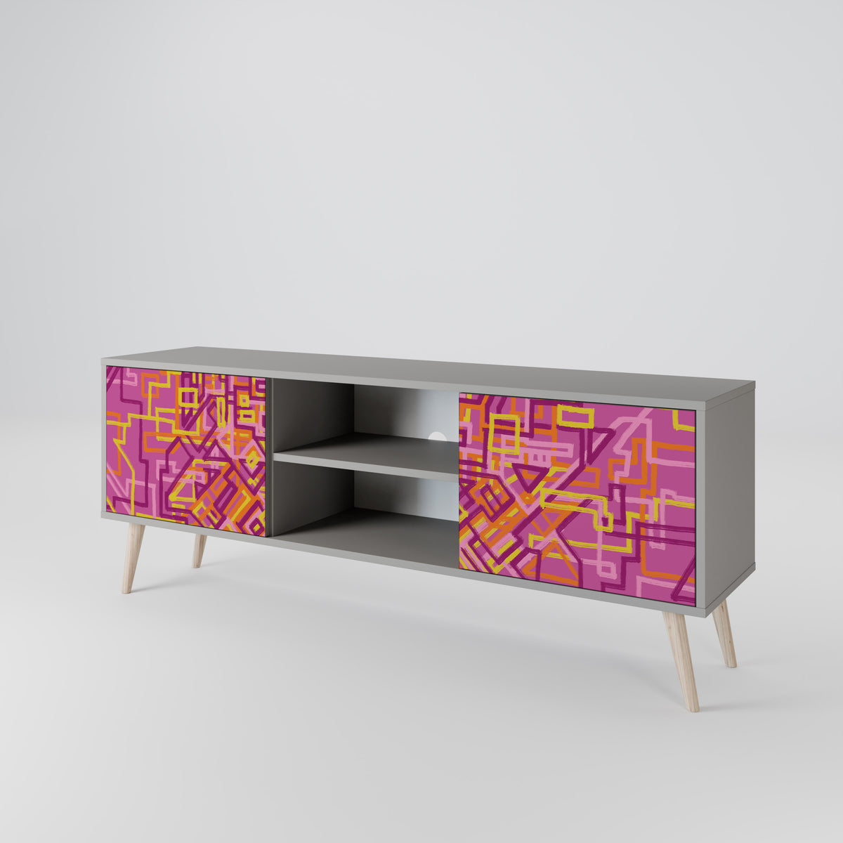 LOVELY MEMORIES Mueble de TV de 2 Puertas
