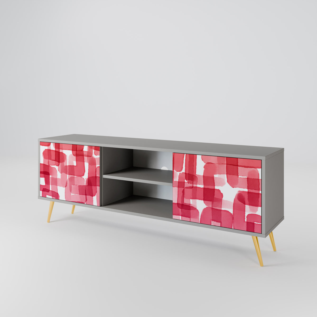 KALEIDOSCOPIC CUBISM Mueble de TV de 2 Puertas