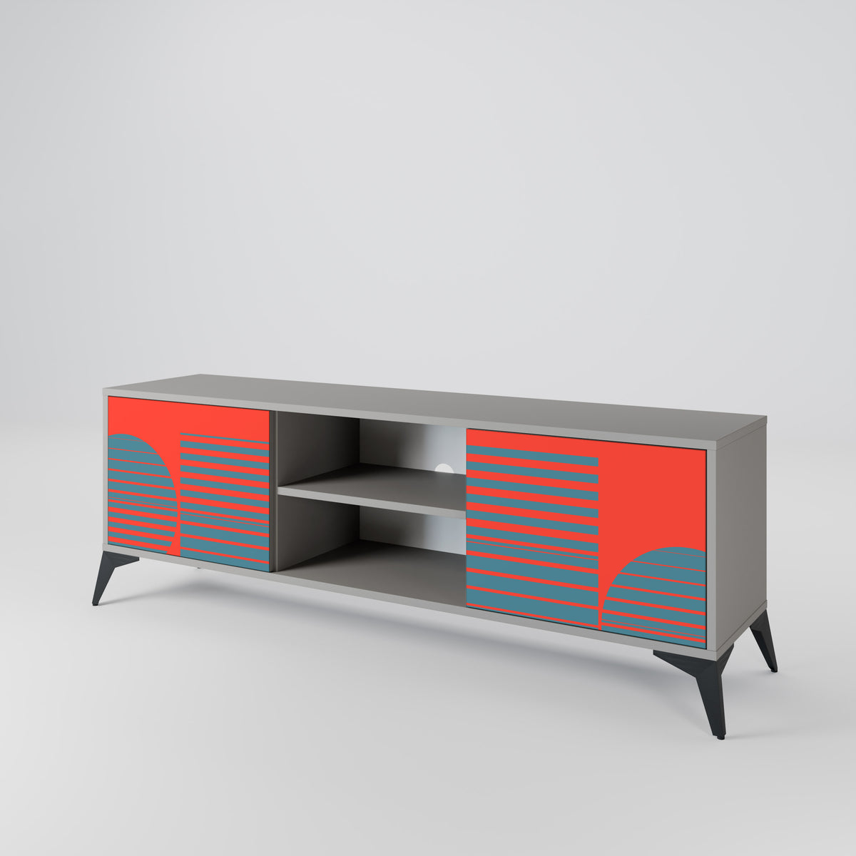 RISING GEOMETRY STARS Mueble de TV de 2 Puertas