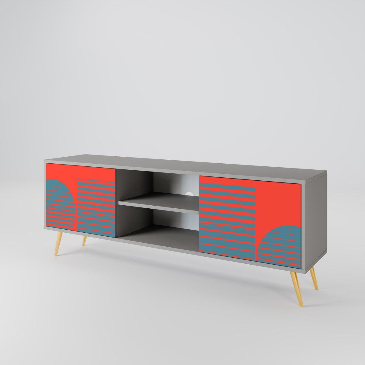 RISING GEOMETRY STARS Mueble de TV de 2 Puertas
