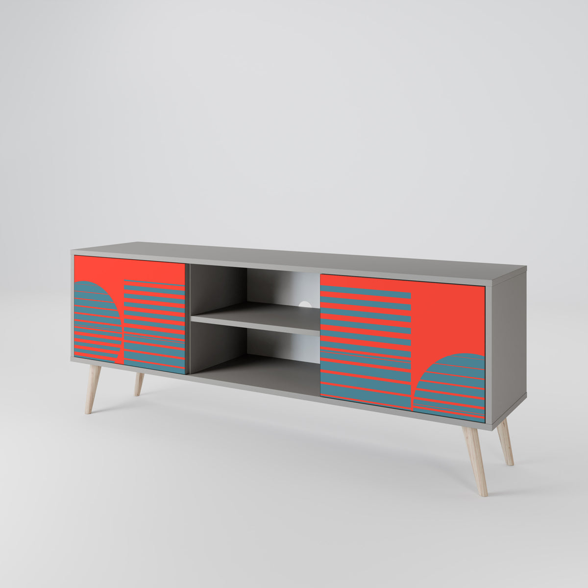 RISING GEOMETRY STARS Mueble de TV de 2 Puertas