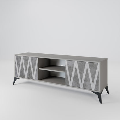 SOLID ZIG ZAG Mueble de TV de 2 Puertas