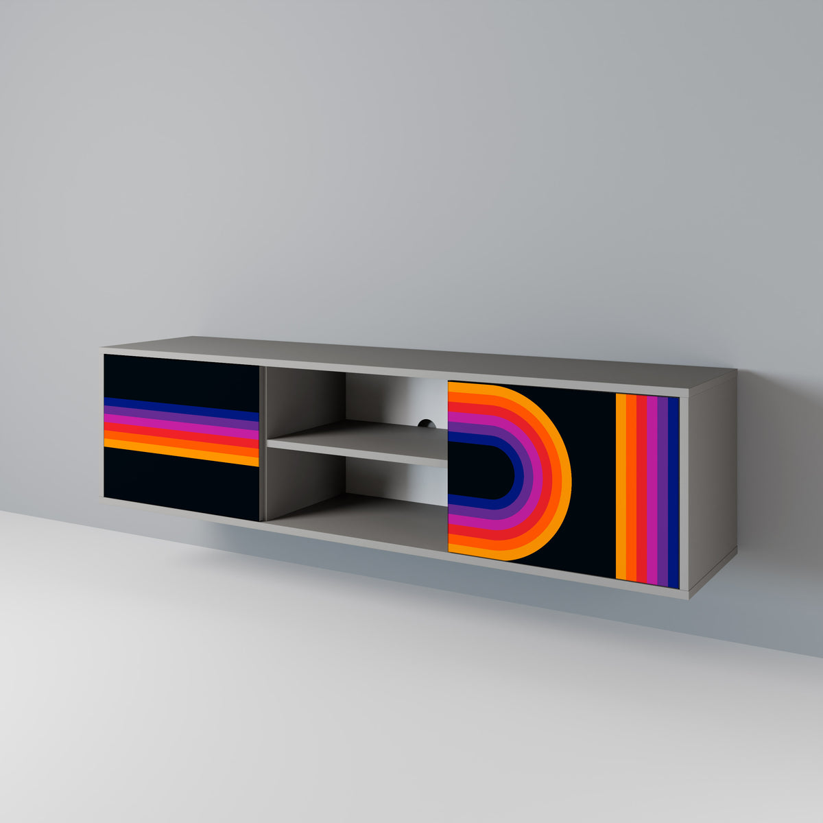 BLINDED BY THE LIGHTS Mueble de TV de 2 Puertas