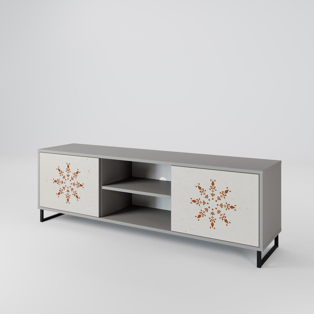 DAILY HARMONY 2-Door TV Stand in Grey Finish