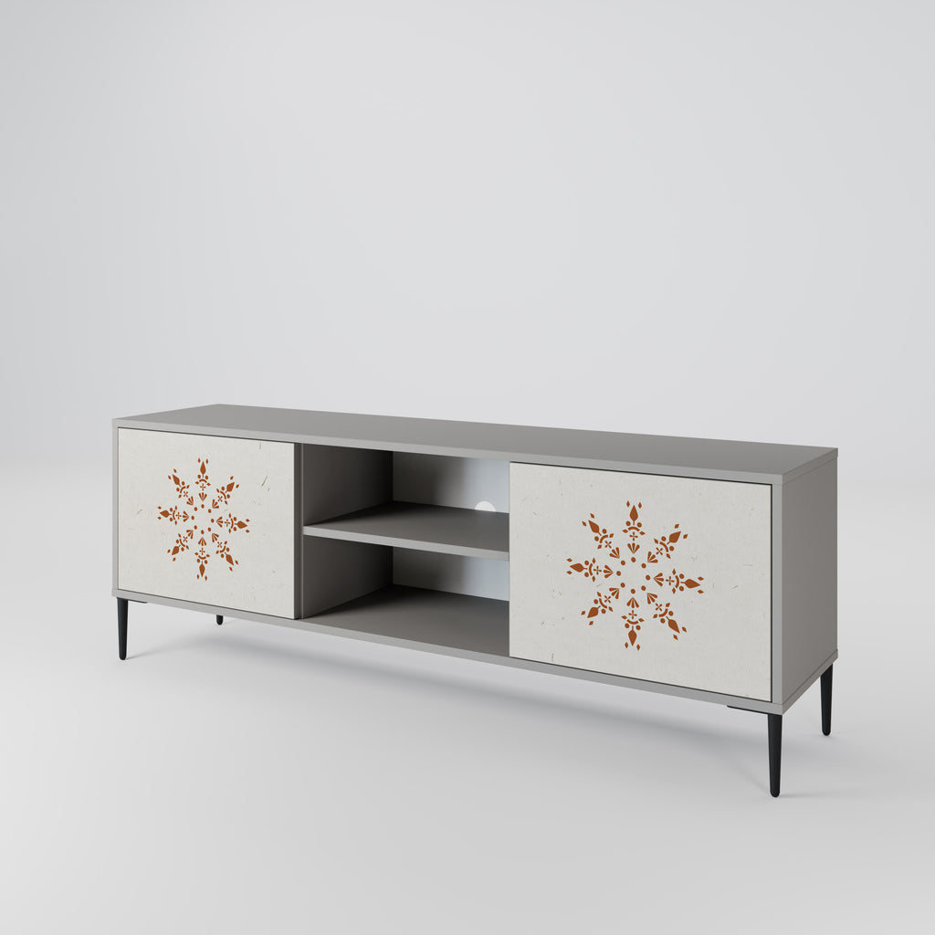 DAILY HARMONY 2-Door TV Stand in Grey Finish