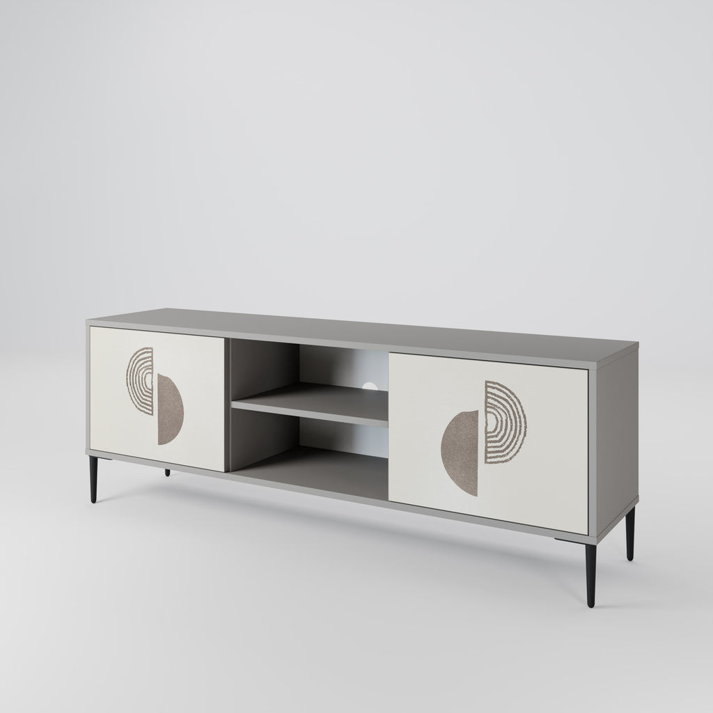 HARMONY ESSENCE 2-Door TV Stand in Grey Finish
