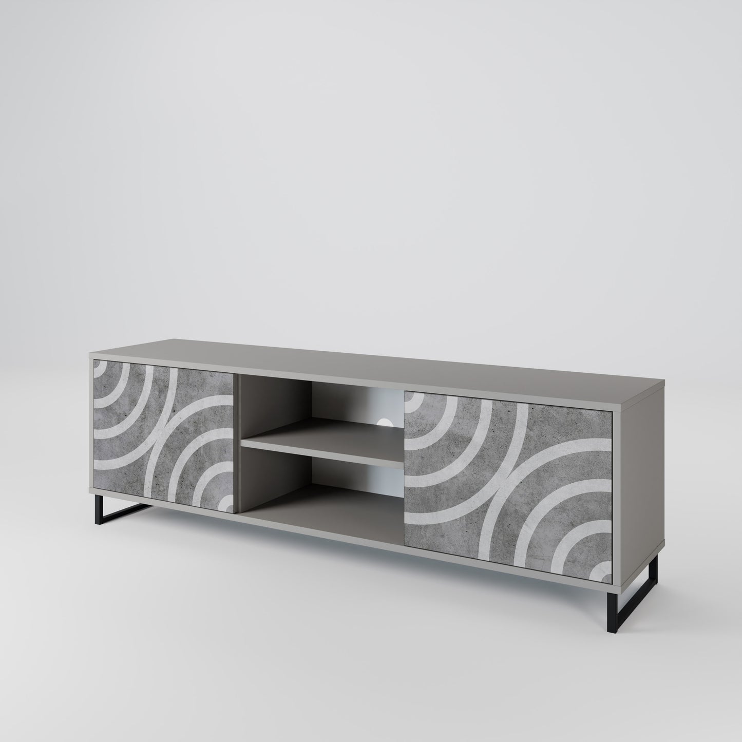CIRCLE CONCRETE Mueble de TV de 2 Puertas