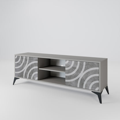 CIRCLE CONCRETE Mueble de TV de 2 Puertas