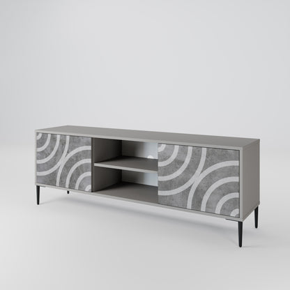 CIRCLE CONCRETE Mueble de TV de 2 Puertas