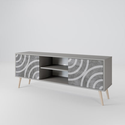 CIRCLE CONCRETE Mueble de TV de 2 Puertas