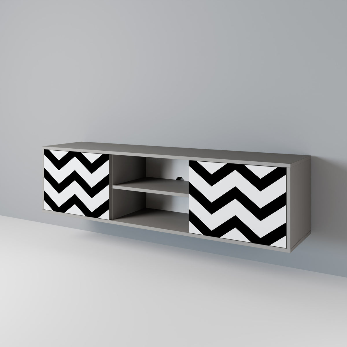 CLASSIC ZIG ZAG Mueble de TV de 2 Puertas