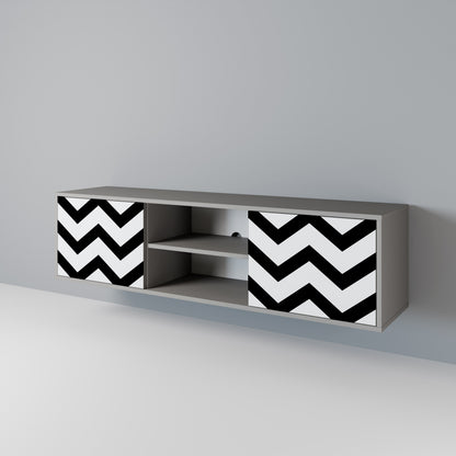 CLASSIC ZIG ZAG Mueble de TV de 2 Puertas