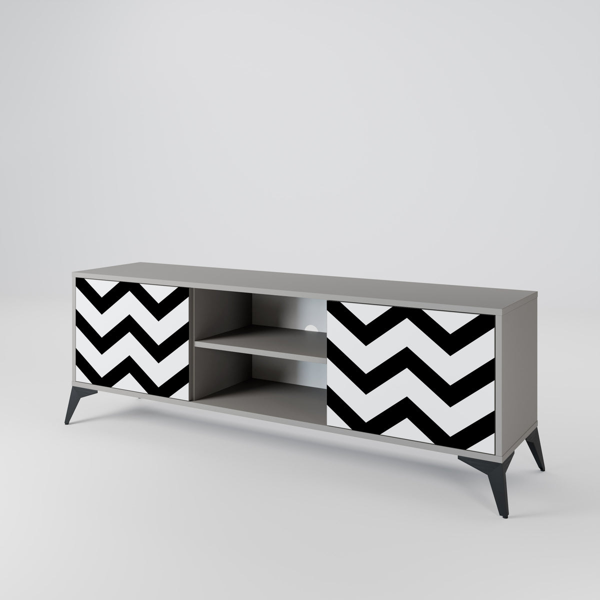 CLASSIC ZIG ZAG Mueble de TV de 2 Puertas