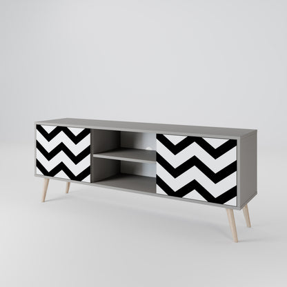 CLASSIC ZIG ZAG Mueble de TV de 2 Puertas