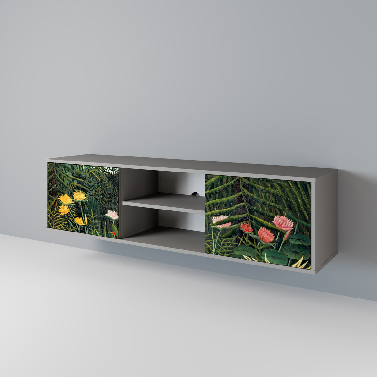 VIRGIN FOREST WITH SUNSET Mueble de TV de 2 Puertas