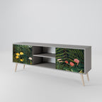VIRGIN FOREST WITH SUNSET Mueble de TV de 2 Puertas en Acabado Gris