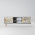 SUNFLOWER BLUR 2-Door TV Stand in Grey Finish