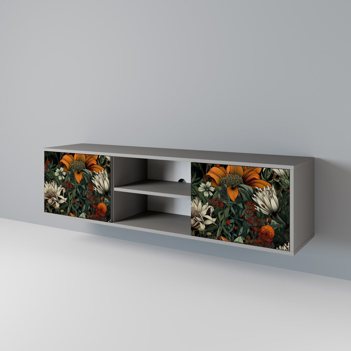 MIDNIGHT SPROUT Mueble de TV de 2 Puertas