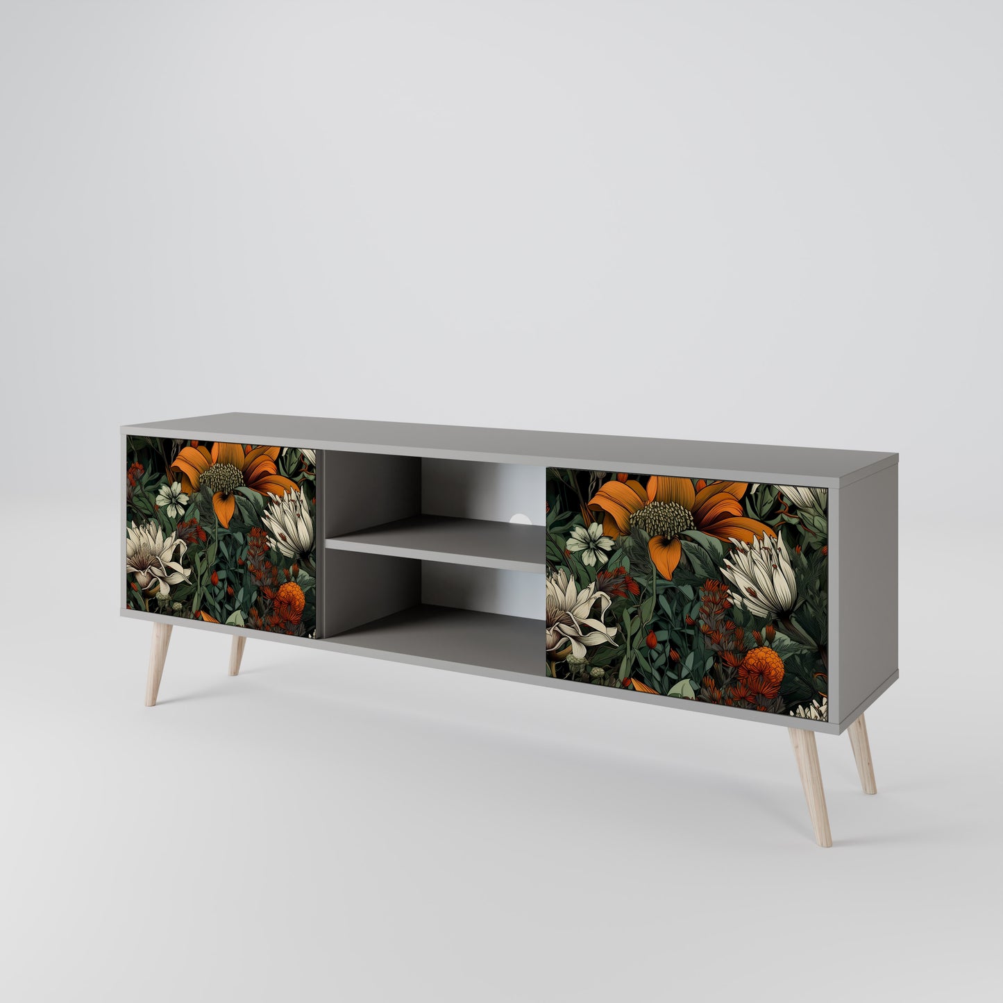 MIDNIGHT SPROUT Mueble de TV de 2 Puertas