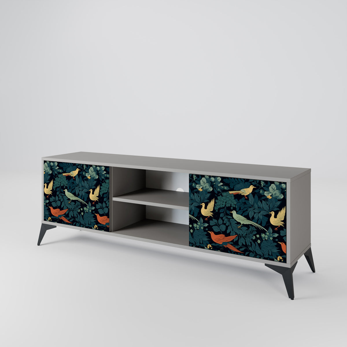 FOWL ORNAMENT Mueble de TV de 2 Puertas