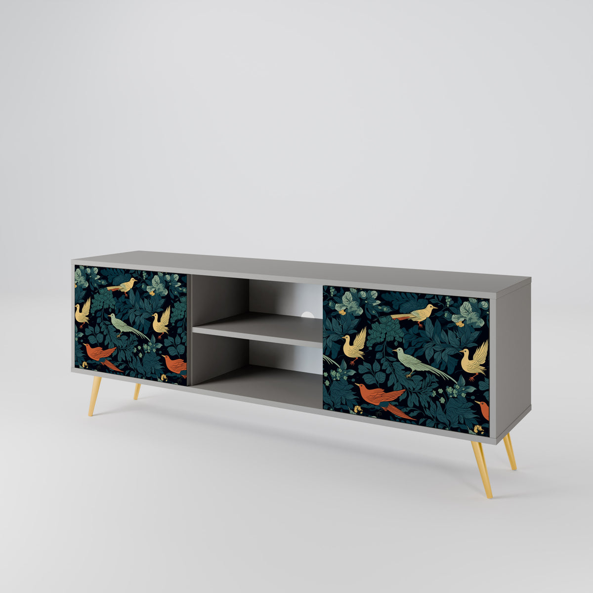 FOWL ORNAMENT Mueble de TV de 2 Puertas