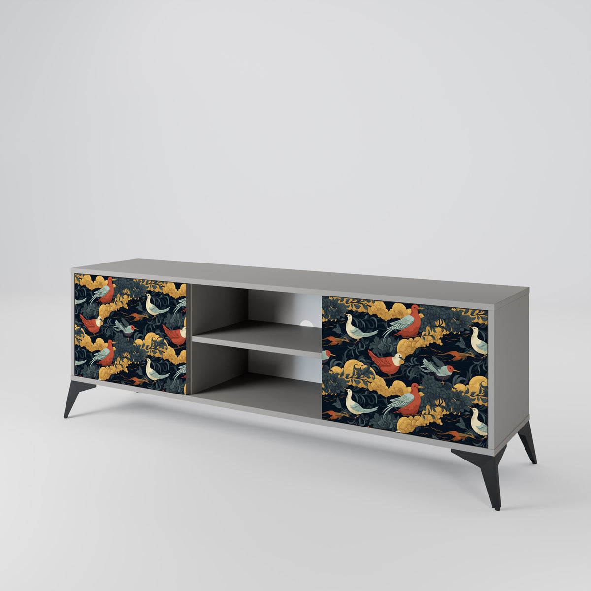 FOWLY DAZE Mueble de TV de 2 Puertas