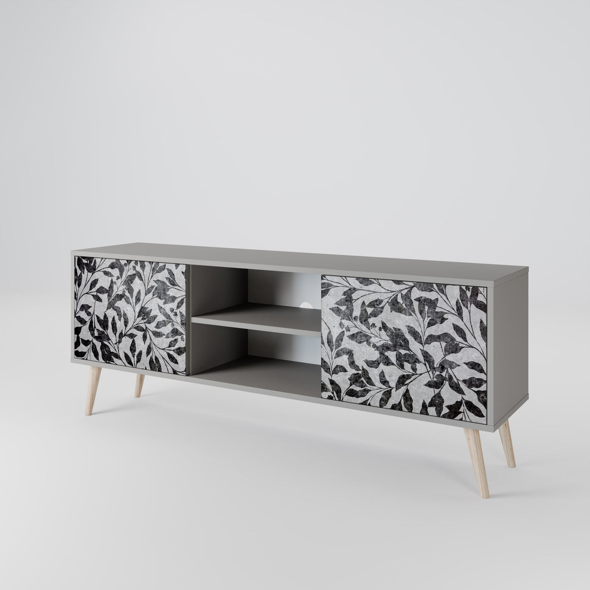 CHARCOAL SPROUT Mueble de TV de 2 Puertas