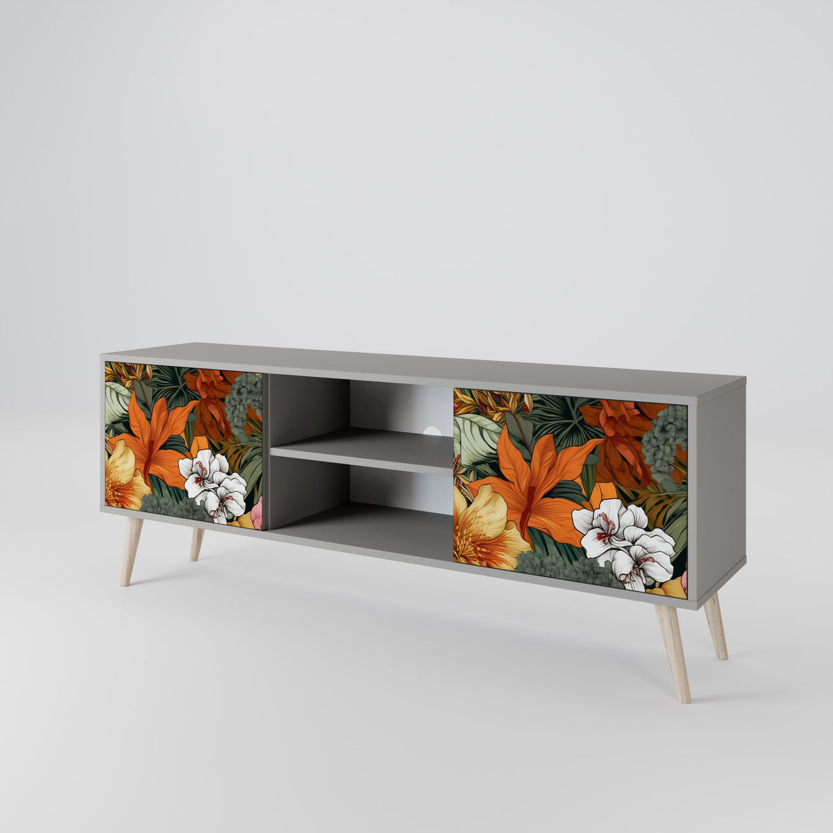 RADIANT FLORA Mueble de TV de 2 Puertas