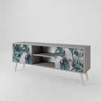 POPINJAY LOOK 2-Door TV Stand in Grey Finish