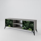 SUCCULENT JUNGLE Mueble de TV de 2 Puertas en Acabado Gris