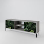 SUCCULENT JUNGLE Mueble de TV de 2 Puertas en Acabado Gris