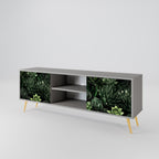 SUCCULENT JUNGLE Mueble de TV de 2 Puertas en Acabado Gris