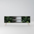 SUCCULENT JUNGLE Mueble de TV de 2 Puertas en Acabado Gris