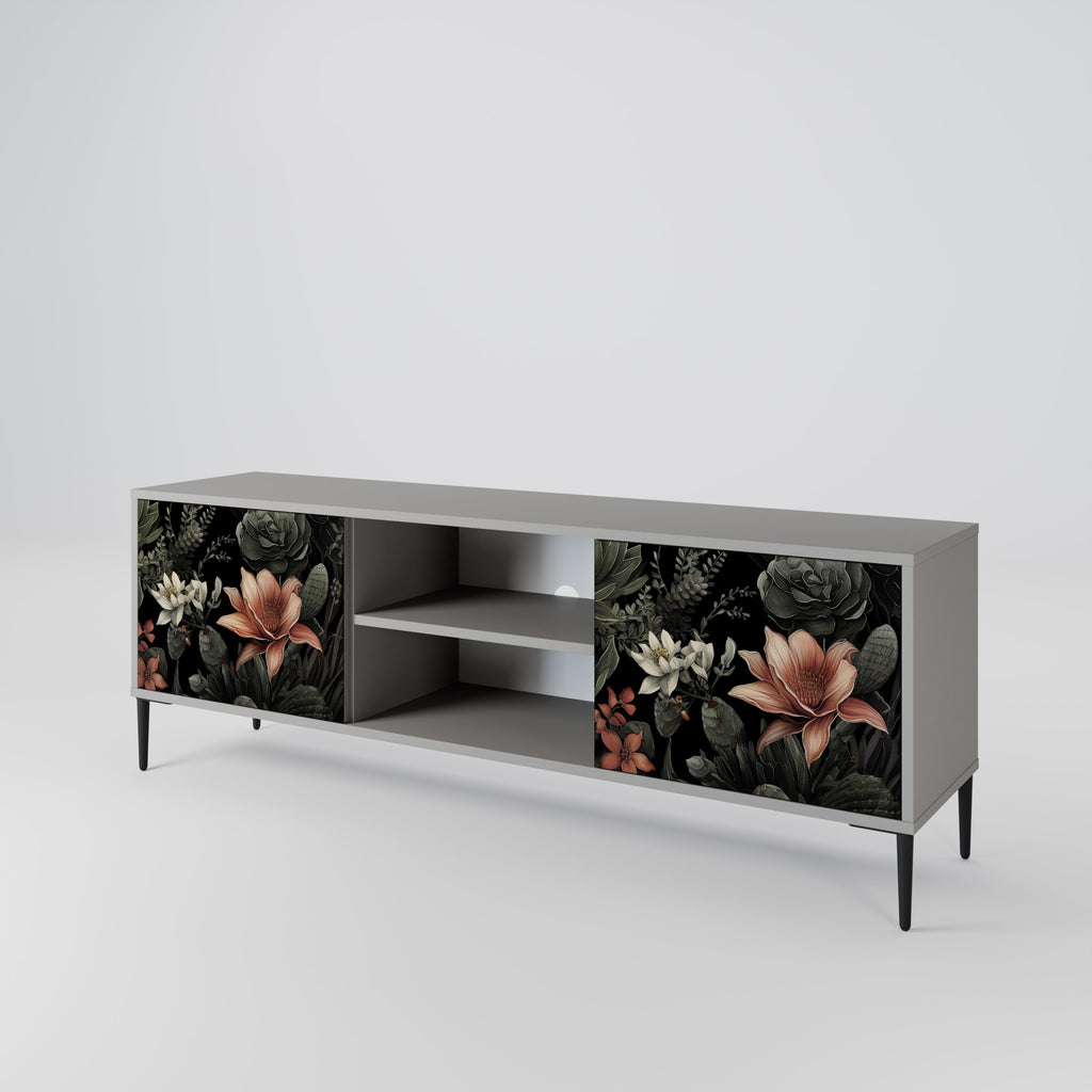 SECRET VERDURE 2-Door TV Stand in Grey Finish